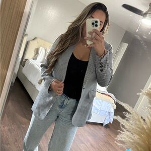 Stylish Black and White Blazer